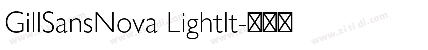 GillSansNova LightIt字体转换